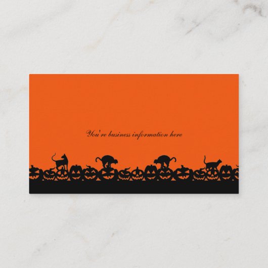 ハロウィンのテーマの名刺のハロウィンの収穫 名刺 (裏面)