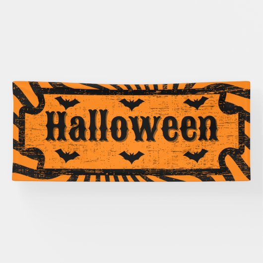 ハロウィンのディストressedデザイン 横断幕 (横)