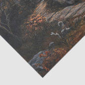 ハロウィンのデコパージュのための不気味な灯台シーン 薄葉紙 (詳細)