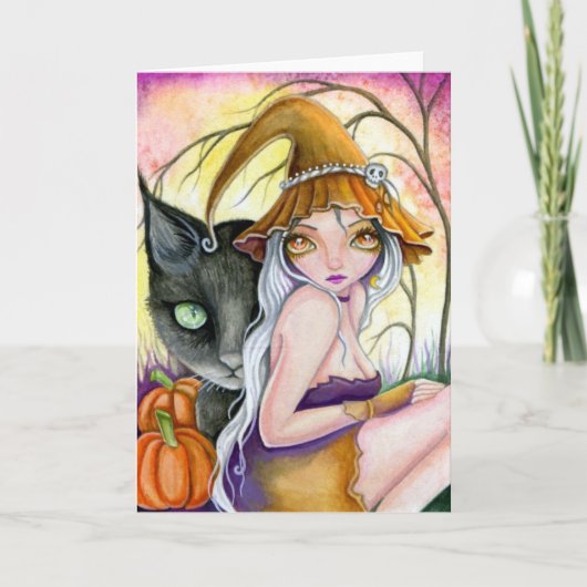 ハロウィンのデュオ-空白のなカード カード (正面)