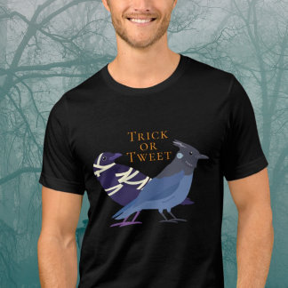 ハロウィンのトリックオアツイート バードウォッチング トライブレンドＴシャツ