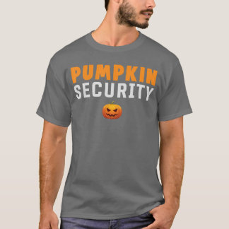 ハロウィンのトリック・オア・トリートに最適なカボチャのセキュリティキッズのアイデア Tシャツ