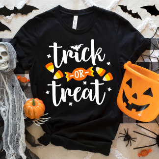 ハロウィンのトリック・オア・トリートの手書きタイポグラフィ トライブレンドTシャツ