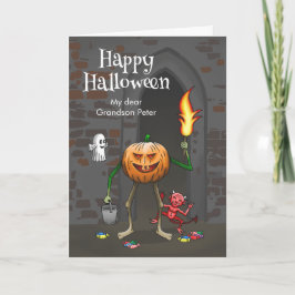 ハロウィンのトリック・オア・トリート カード
