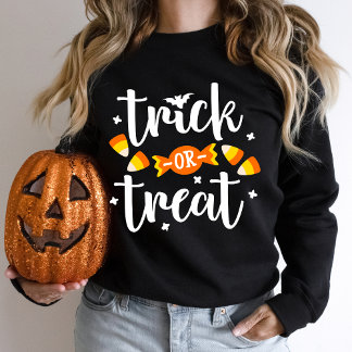 ハロウィンのトリック・オア・トリート ハンドライティング タイポグラフィ スウェットシャツ