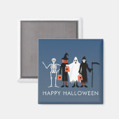 ハロウィンのトリック・オア・トリート マグネット (正面/裏面)