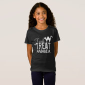 ハロウィンのトリック・オア・トリート 不思議な幽霊の目 ブー Tシャツ (正面フル)