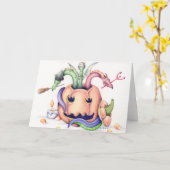 ハロウィンのドラゴンカード カード (黄色い花)