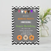 ハロウィンのドーナツパーティー招待状 招待状 (スタンド正面)