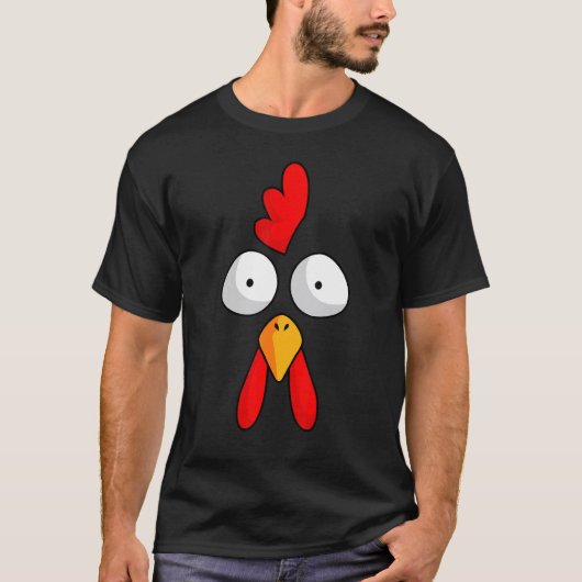 ハロウィンのニワトリのコスプレ 鶏 鳥類 Tシャツ (正面)