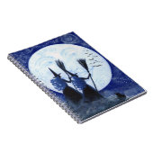 ハロウィンのノート、月の人、魔法使い ノートブック (右側)