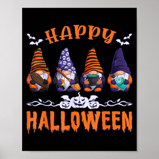 ハロウィンのノーム ハッピー ハロウィン ポスター (正面)