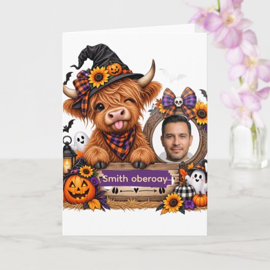 ハロウィンのハイランドカウ オリジナルグッズ カード (蘭)