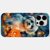 ハロウィンのハバニーズとカボチャの怖いデザイン Case-Mate iPhoneケース (裏面 (横))