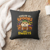 ハロウィンのハムスターはおばけとお菓子で元気_1 クッション (ブランケット)