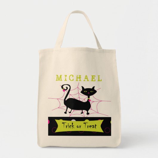 ハロウィンのバッグ-トリック・オア・トリートを個人化して下さい トートバッグ (正面)