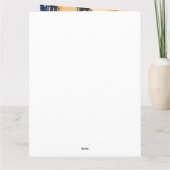 ハロウィンのパグとカボチャの怖いデザイン カード (裏面)