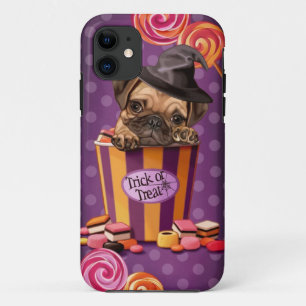 ハロウィンのパグの子犬 iPhone 11 ケース