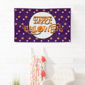 ハロウィンのパターンとメッセージ 横断幕 (インサイチュ)