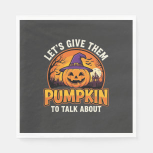 ハロウィンのパロディーデザインのかわいいカボチャ_1 スタンダードランチョンナプキン