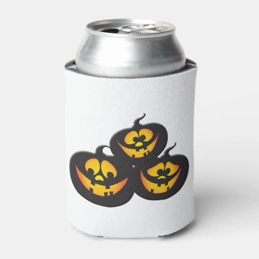 ハロウィンのパンプキンおもしろ顔 缶クーラー (缶正面)
