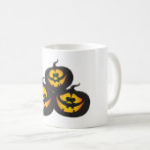 ハロウィンのパンプキンのかわいい顔 コーヒーマグカップ (正面右)