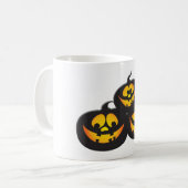 ハロウィンのパンプキンのかわいい顔 コーヒーマグカップ (正面左)