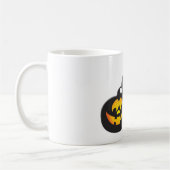 ハロウィンのパンプキンのかわいい顔 コーヒーマグカップ (左)