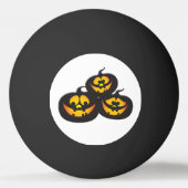 ハロウィンのパンプキンのかわいい顔 卓球ボール (裏面)