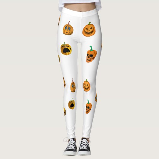 ハロウィンのパンプキンを着てみよう レギンス (正面)