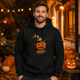 ハロウィンのパンプキンウィッチハット メンズ パーカ