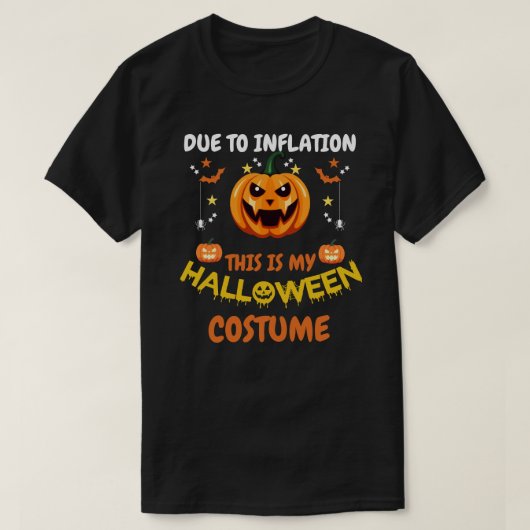 ハロウィンのパンプキンコスチュームが面白い Tシャツ (デザイン正面)