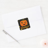 ハロウィンのパンプキンスパークル スクエアシール (封筒)