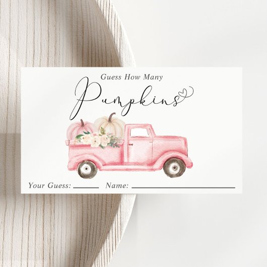 ハロウィンのパンプキン数当てゲーム エンクロージャーカード