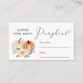 ハロウィンのパンプキン数当てゲーム エンクロージャーカード (正面)