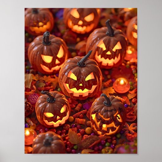 ハロウィンのパーティー ポスター かわいい かぼちゃ (正面)