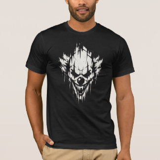 ハロウィンのピエロのドクログラフィック Tシャツ