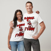 ハロウィンのピエロのホッケーゴーリー おかしい 怖い Tシャツ (ユニセックス)
