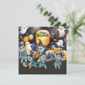 ハロウィンのピックルボールプレイヤーパーティー シーズンカード (スタンド正面)