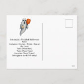 ハロウィンのピックルボールプレーヤーパーティーの招待状 シーズンポストカード (裏面)