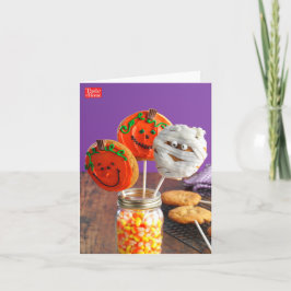 ハロウィンのピーナッツバターのクッキーのポップ カード