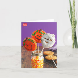 ハロウィンのピーナッツバターのクッキーのポップ カード