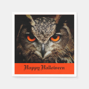ハロウィンのフクロウ スタンダードカクテルナプキン