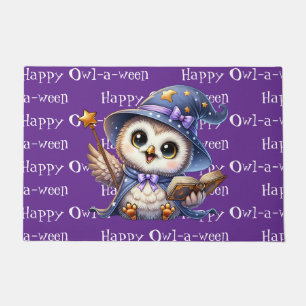 ハロウィンのフクロウ ドアマット