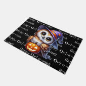 ハロウィンのフクロウ ドアマット (アングル)