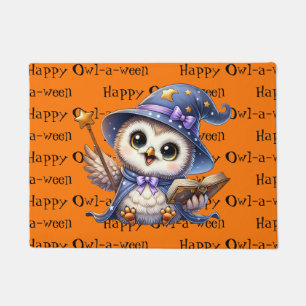 ハロウィンのフクロウ ドアマット
