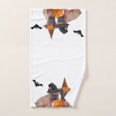 ハロウィンのフレンチ・ブルドッグ犬の浴室タオルセット バスタオルセット (ハンドタオル)