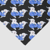 ハロウィンのブーイングの幽霊はティッシュペーパーをタイルを張りました 薄葉紙 (詳細)