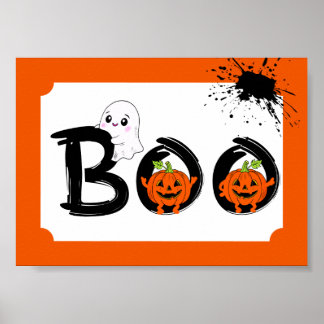ハロウィンのブーチームがかわいい ポスター