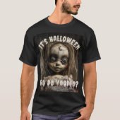 ハロウィンのブードゥー人形幽霊のよく出る Tシャツ (正面)
